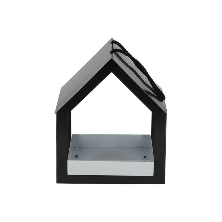 Futterhaus hängend, anthrazit / weiß