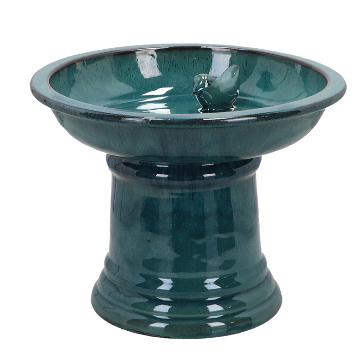 Bain oiseau cér. sur pied pétrole S