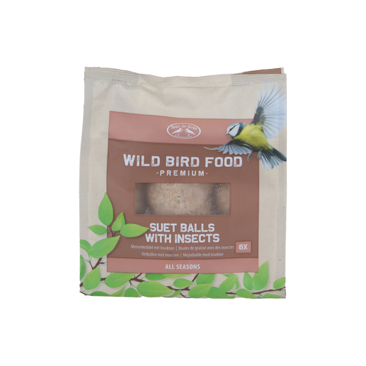 Vetbollen met insecten 6 stuks