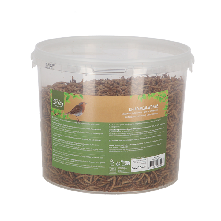 Getrocknete Mehlwürmer Eimer 700 gr