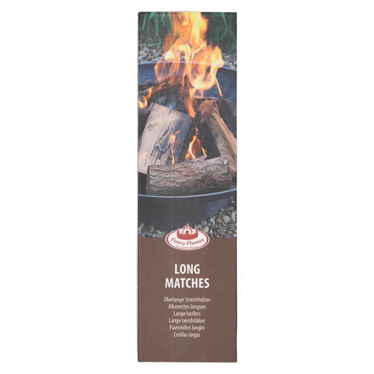 Allumettes longues en boîte présentoir