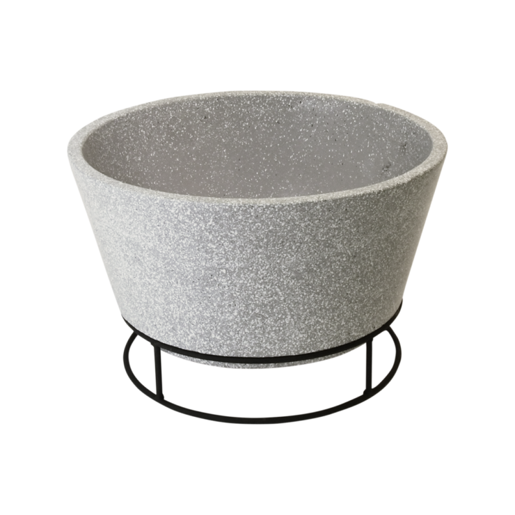 Braséro céramique look béton