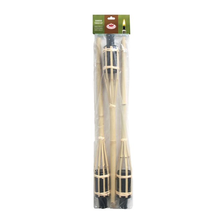 Bamboe fakkel set van drie