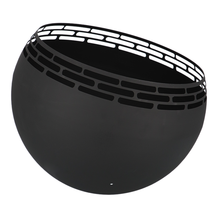 Brasero en métal ajouré noir