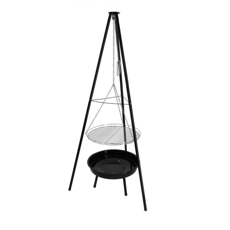 BBQ fire bowl with tripod