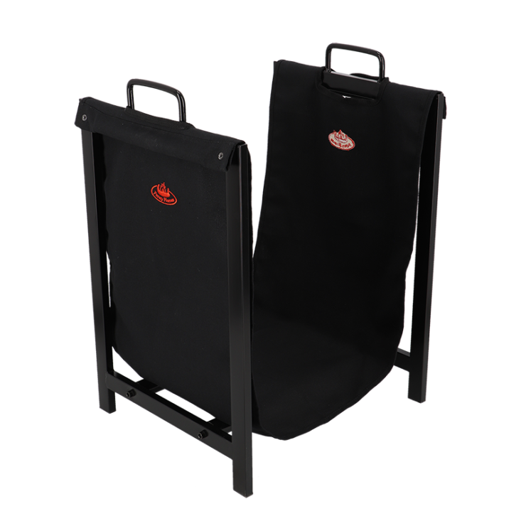 Porte bûches noir avec support