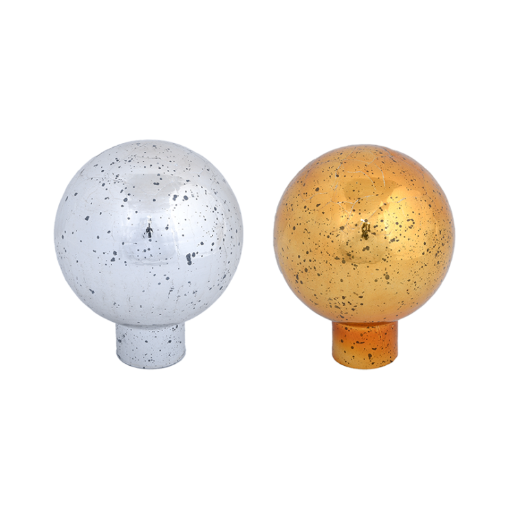 Sphère en verre effet craquelé