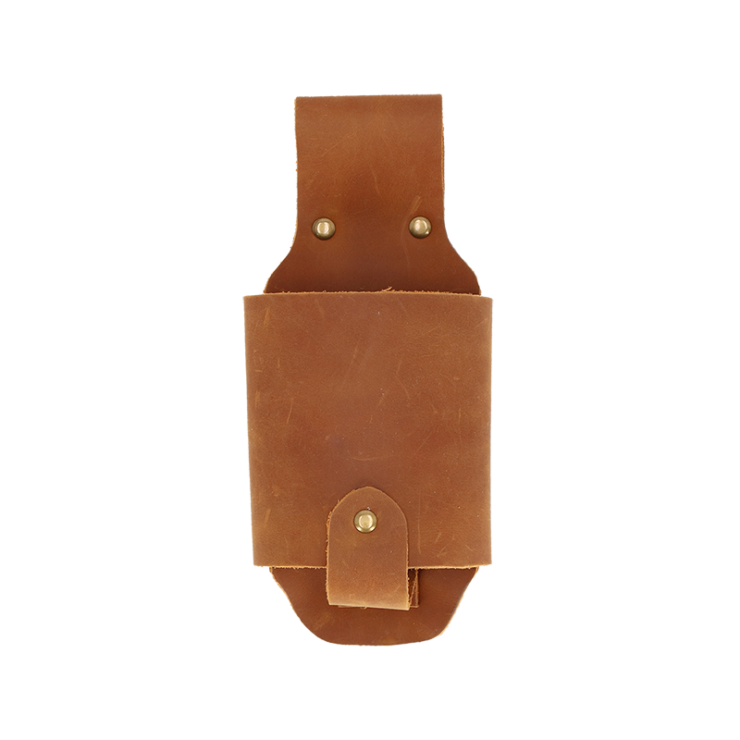 Runderleer riemfleshouder