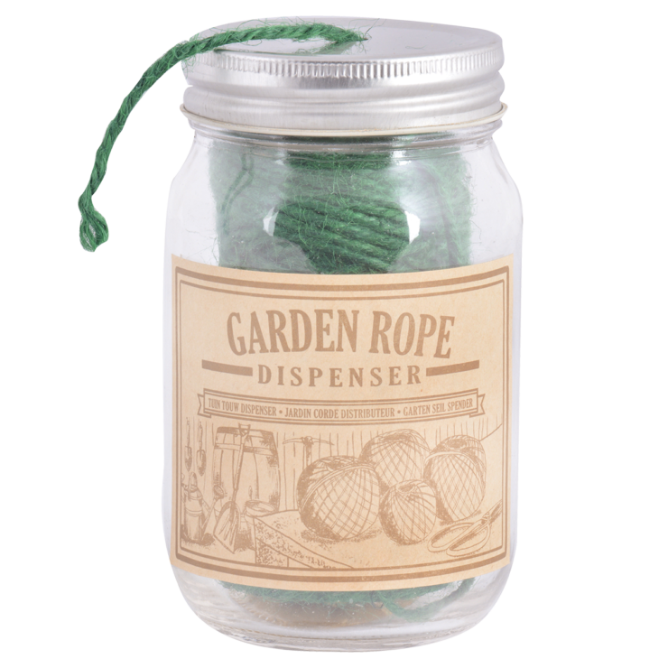 Touwdispenser in jampot