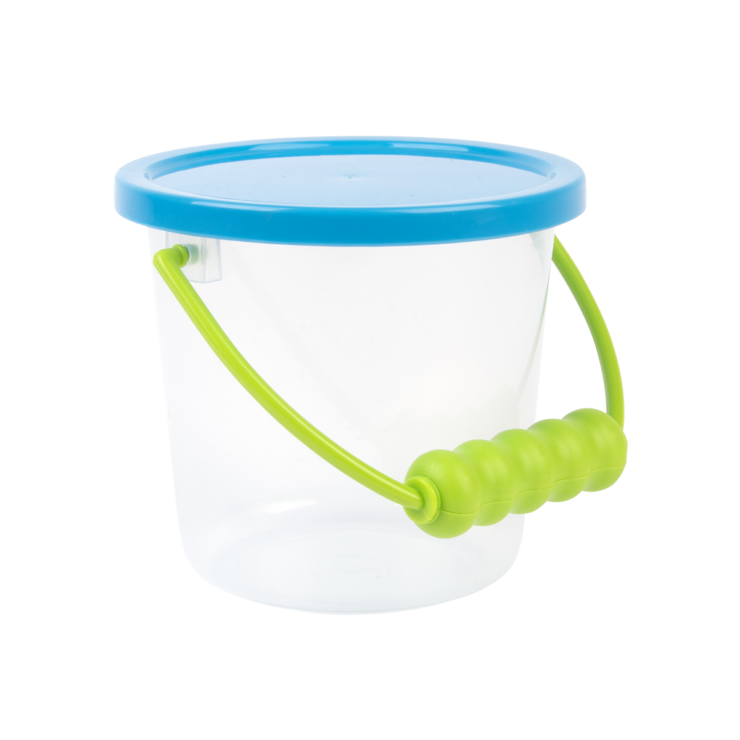 Transparent bucket with lid