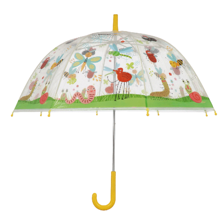 Kinderschirm transparent Insekten
