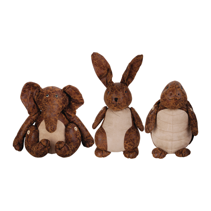 Deurstopper oud leer L