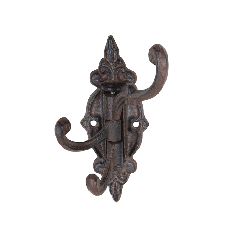 Haken drehbar antikbraun S