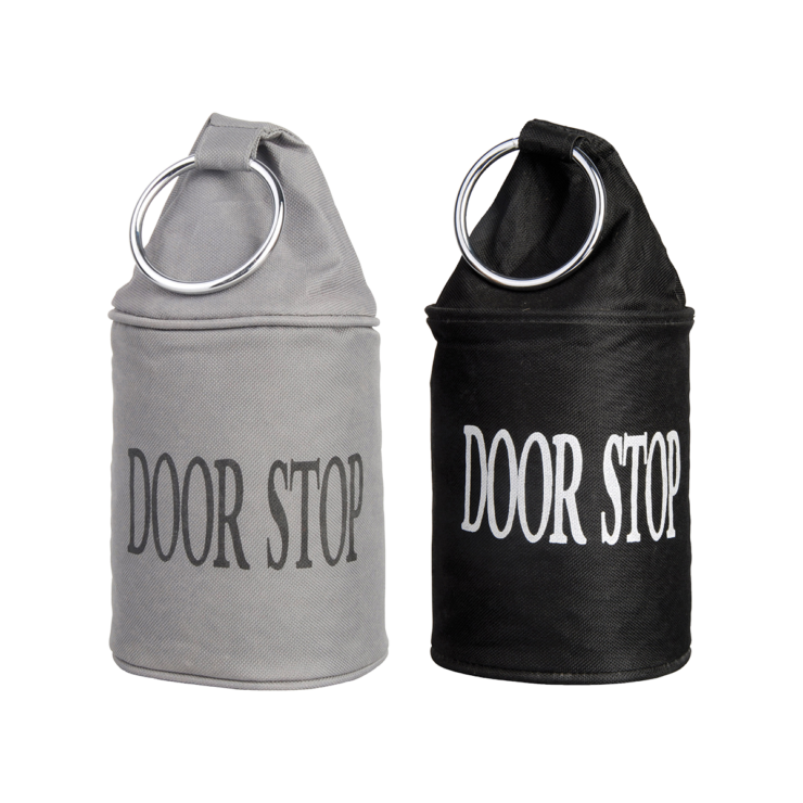 Türstopper mit Ring Schwarz/Grau