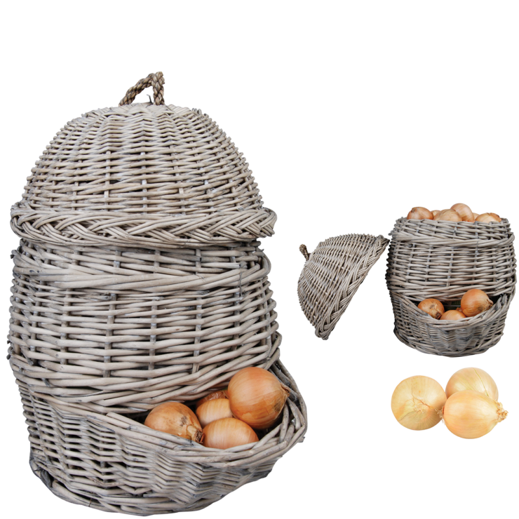 Panier à oignons gris