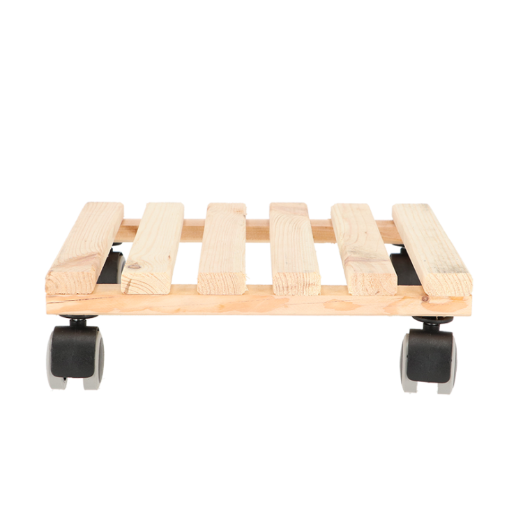 Chariot carré pour plantes d'intérieur blanc