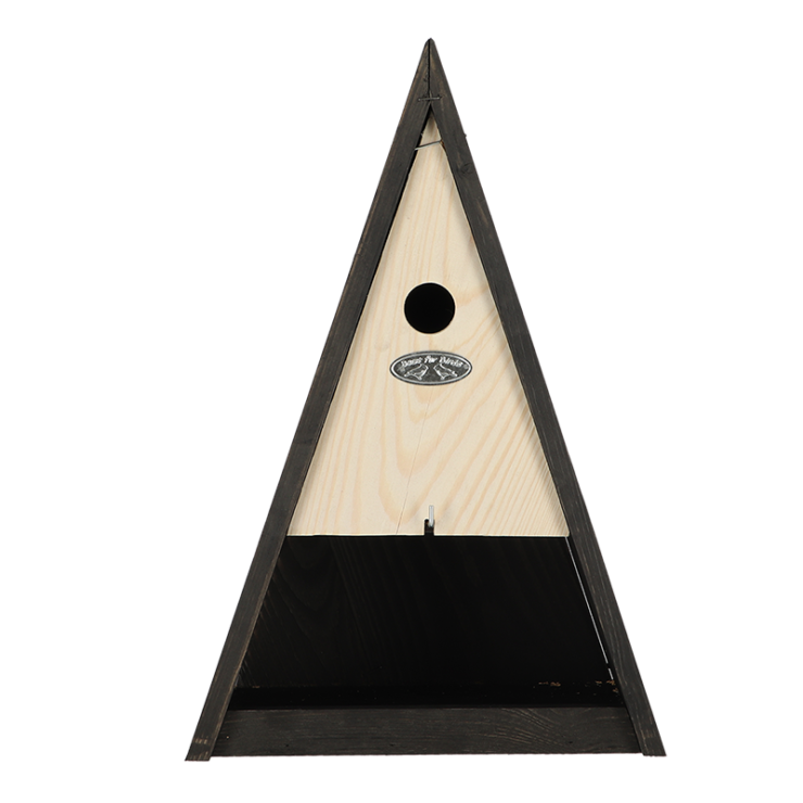 Nichoir wigwam avec mangeoire noir