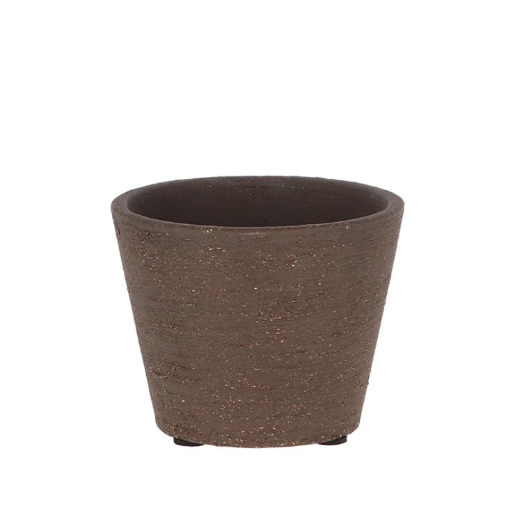 Pot de fleur non verni marron 9cm