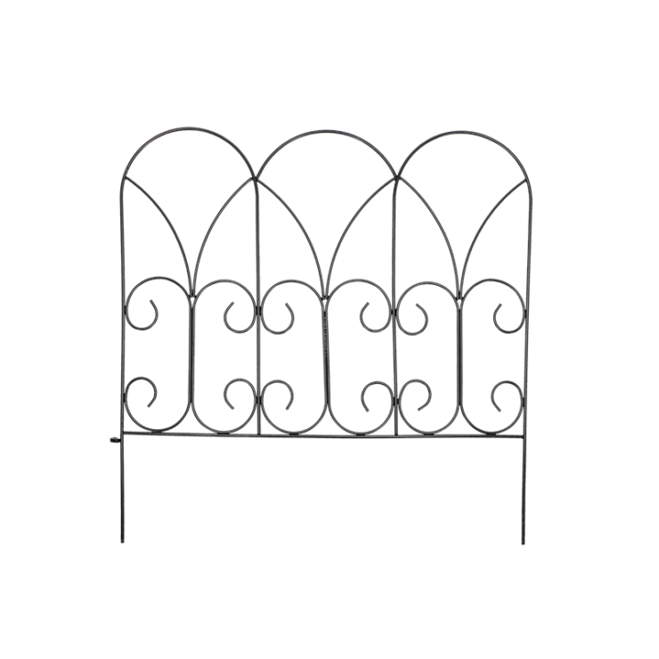 Beetzaun Metall Schnörkel