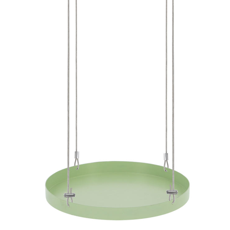 Plateau de fenêtre suspendu rond vert L
