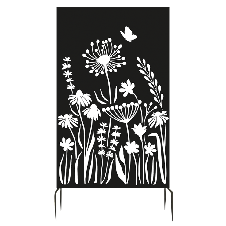 Écran d'intimité avec motif floral