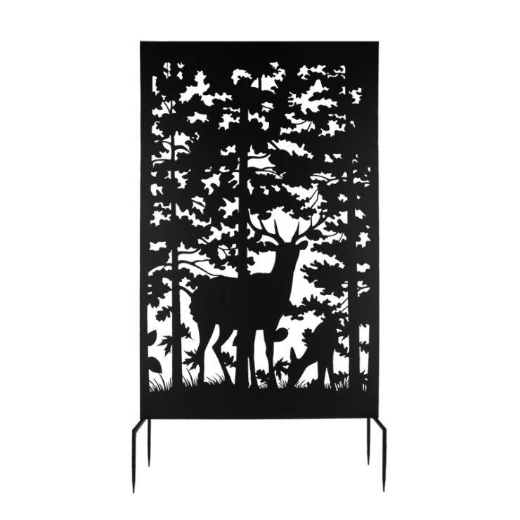 Écran d'intimité avec motif de cerf