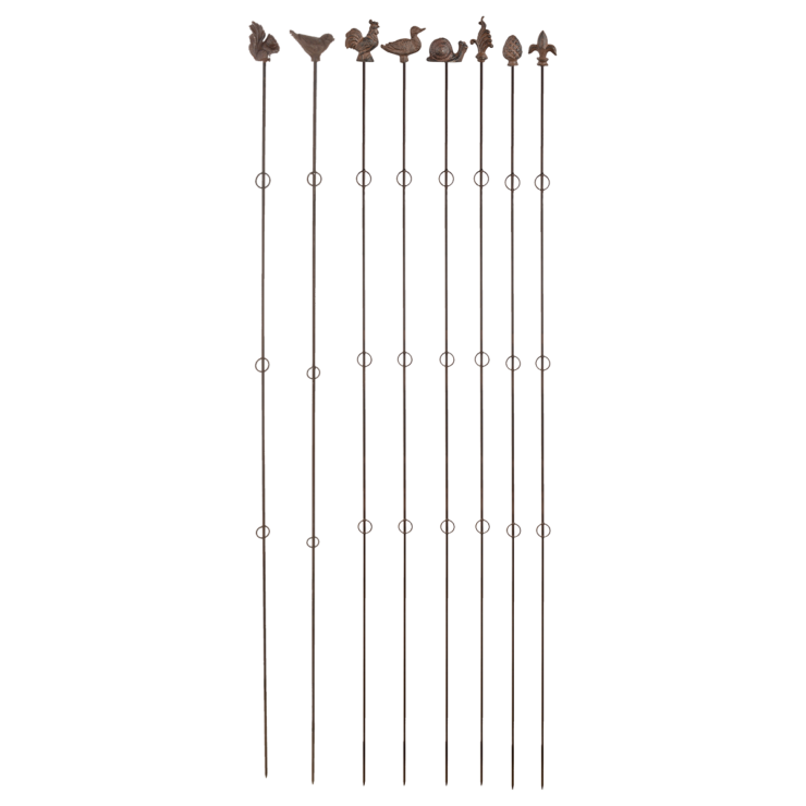 Guß-Pflanzstäbe 175cm gerade braun