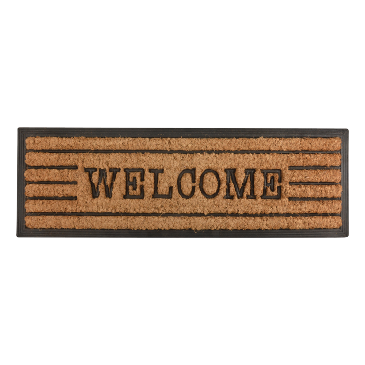 Deurmat rubber/kokos "Welcome"