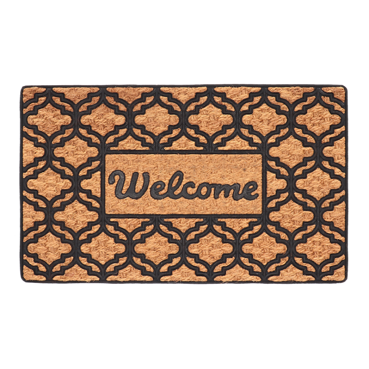 Deurmat rubber/kokos welcome L