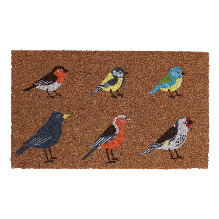 Deurmat kokos vogels L