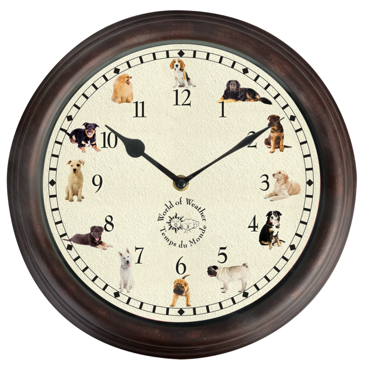 Uhr mit Hundegeräuschen