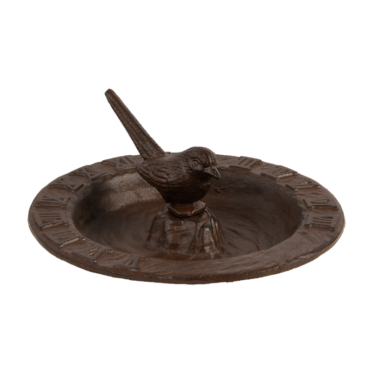 Sun dial and bird bath