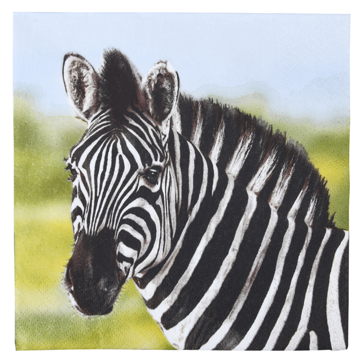 Papieren servetten zebra 33x33cm
