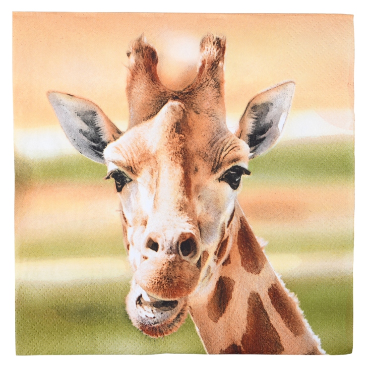 Papierservietten Giraffe 33x33cm