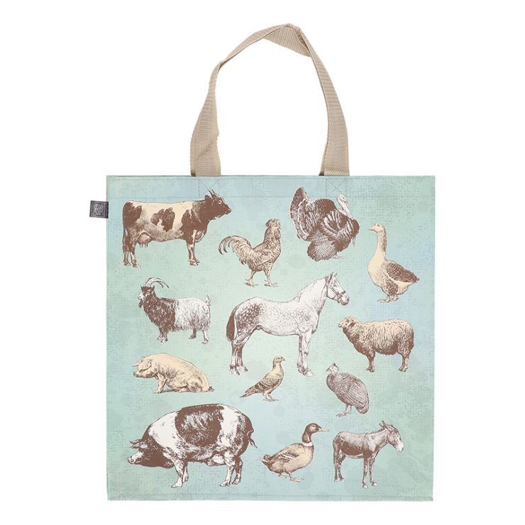 Sac de course animaux de ferme ass