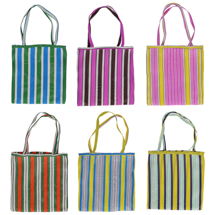 Sac filet bayadère multicolore ass.