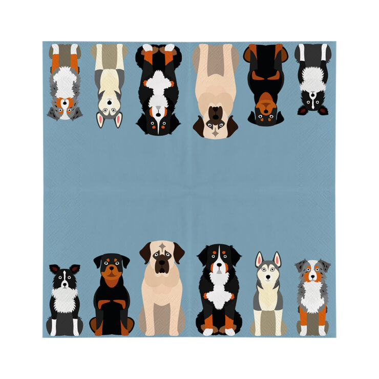 Papieren servetten honden 33x33cm