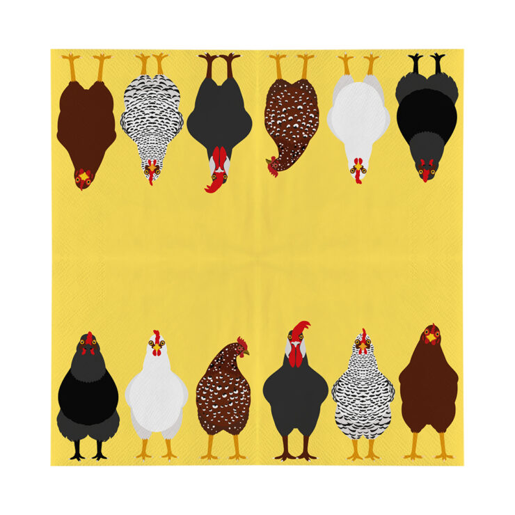 Papierservietten Hühner 33x33cm
