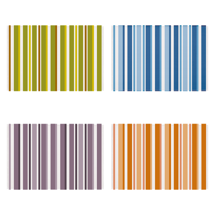 Gestreept tuintapijt ass.