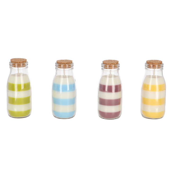 Bougie bayadère dans bouteille ass