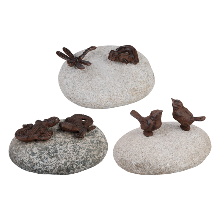 Two animals on pebble