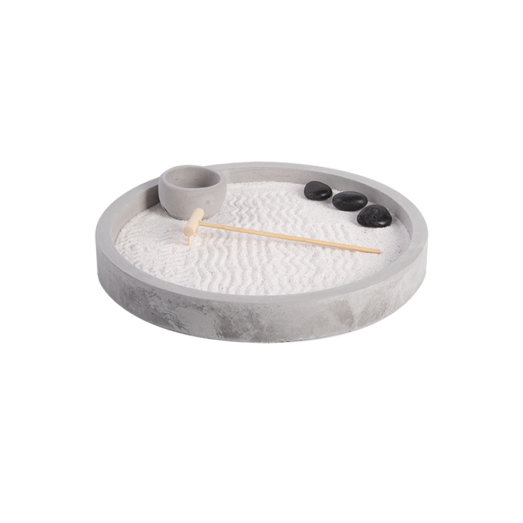 Round mini Zen garden
