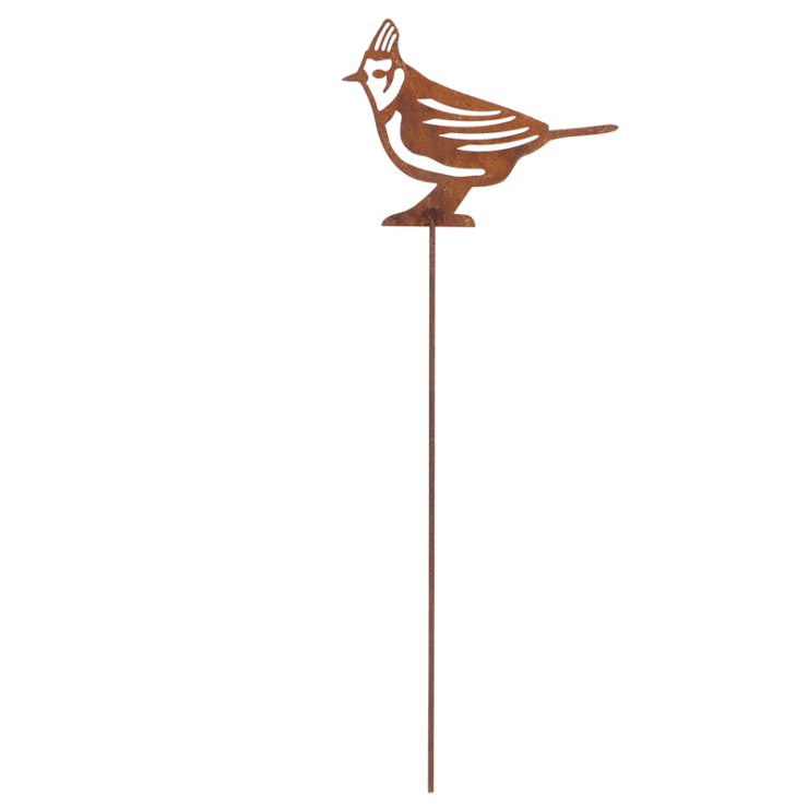 Rust garden stake crested tit