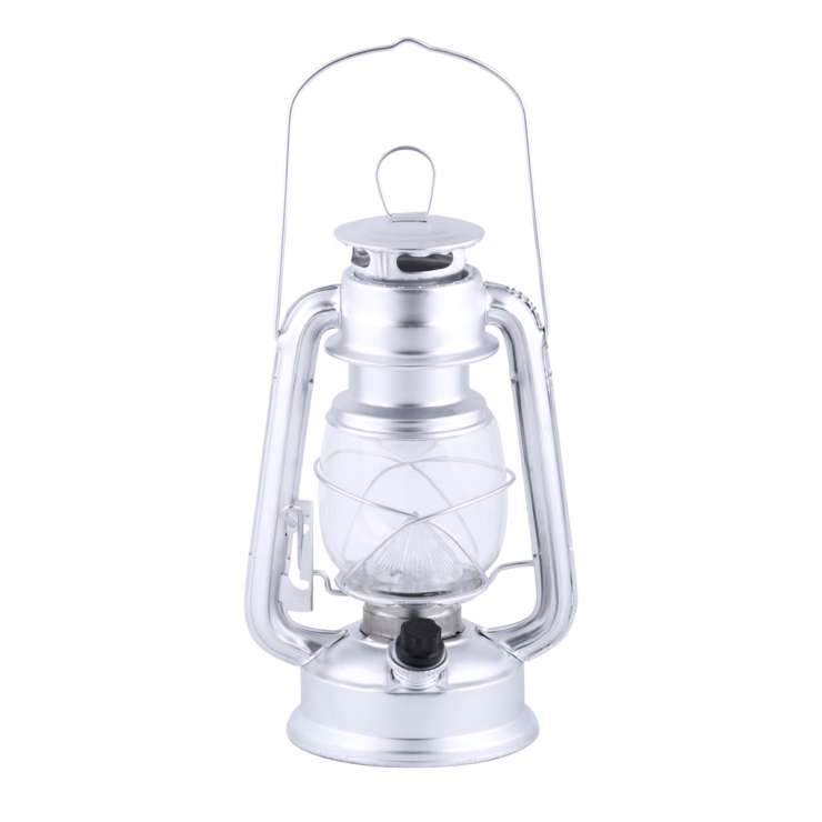 Lampe tempête LED grise