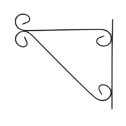 Hanging basket haak met krul L