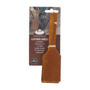Runderleer plantlabels set van 6