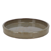 Untersetzer glasiert grau 25cm