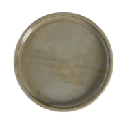 Untersetzer glasiert grau 25cm
