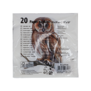 Serviette papier hibou 33x33cm