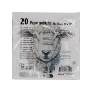Papieren servetten schaap 33x33cm